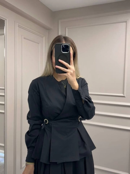 Exquise E25K05108009 Siyah Ashlynn Gömlek