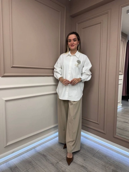 Exquise E25K05108025 Kemik Jaelyn Gömlek