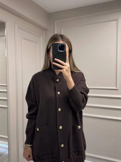 Exquise E25K05125001 Kahve Barbara Triko Hırka