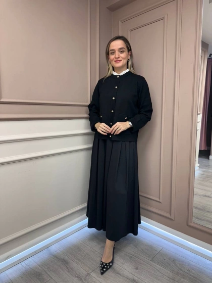 Exquise E25K05125002 Siyah Kamilah Triko Hırka