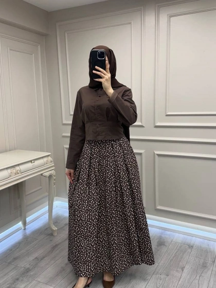 Exquise E26Y06215050 Kahve Flori Etek