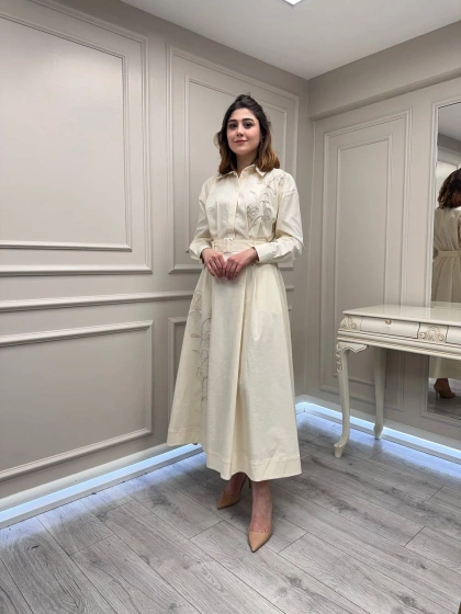 Exquise E26Y06218273 Krem Delrico Elbise