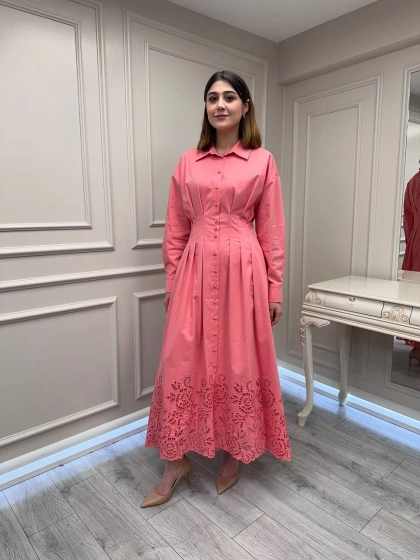 Exquise E26Y06218333 Pembe Faun Elbise