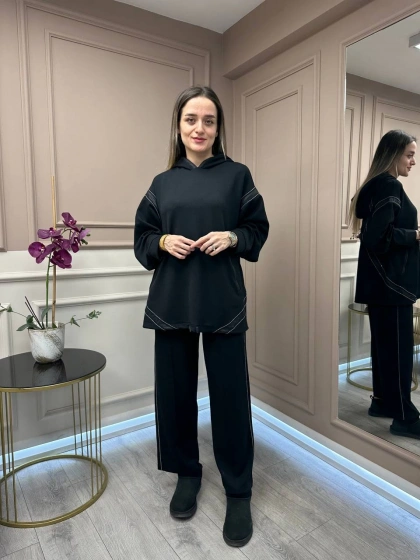 Ghisa 25YFETKM4797 Siyah İkili Takım