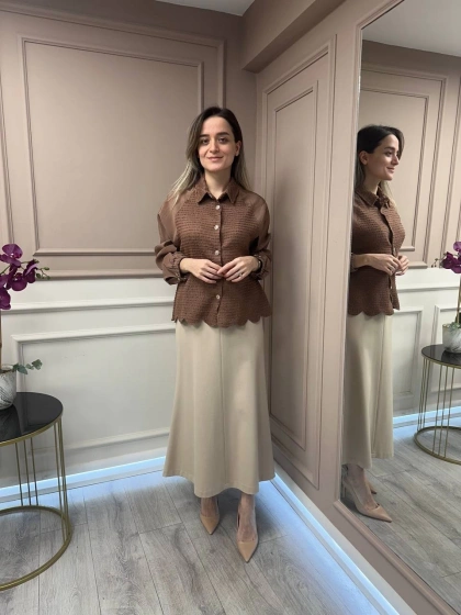 Ghisa 25YGSCKT3036 Kahve Mini Ceket