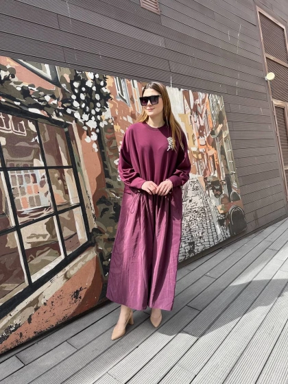 Ghisa 25YGSELB4959 Bordo Elbise