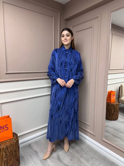 Ghisa 25YGSELB4968 Sax Desenli Elbise