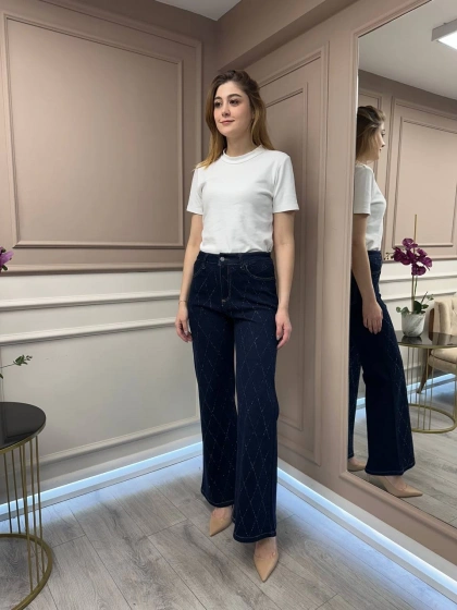 Ghisa 25YGSPNT8778 Mavi Taşlı Pantolon