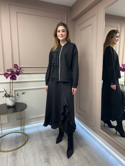 Ghisa 25YGSTKM3024 Siyah İkili Takım