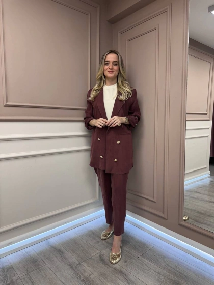 Ghisa 25YGSTKM3047 Bordo İpek İkili Takım