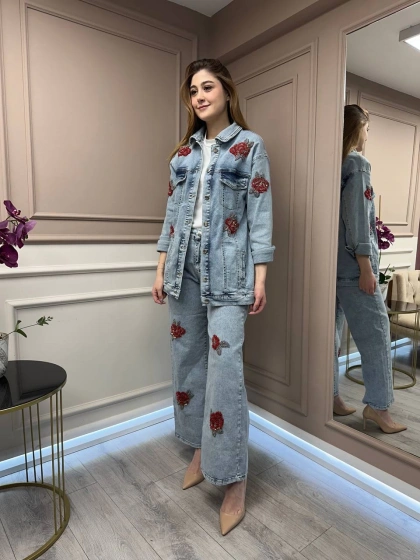 Ghisa 25YGSTKM3058 Mavi Kot Takım