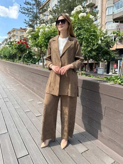 Ghisa 25YGSTKM3178 Kahve İkili Takım