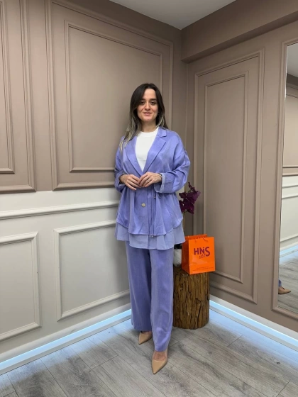 Ghisa 25YGSTKM3182 Lila Önü Bağlamalı İkili Takım