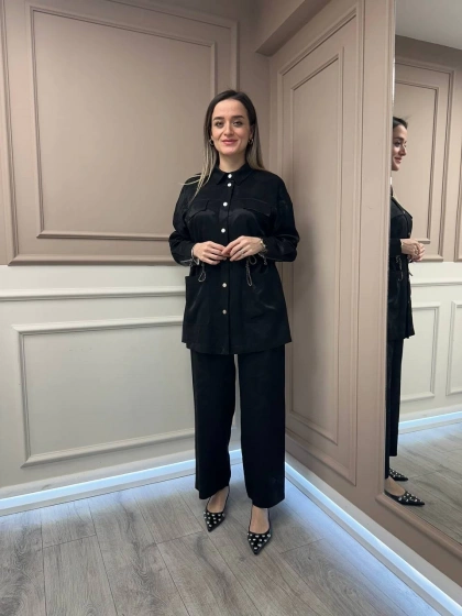 Ghisa 25YGSTKM4082 Siyah İkili Takım