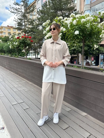 Ghisa 25YGSTKM4744 Bej İkili Takım