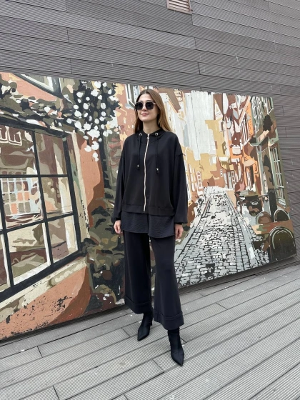 Ghisa 25YGSTKM4837 Siyah İkili Takım