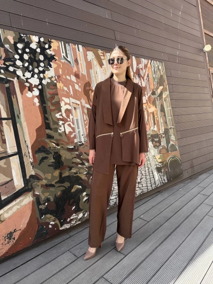 Ghisa 25YGSTKM4867 Kahve İkili Takım