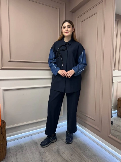 Ghisa 25YGSTKM4943 Lacivert İkili Takım