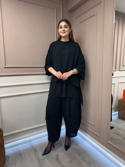 Ghisa 25YGSTKM4970 Siyah İkili Takım