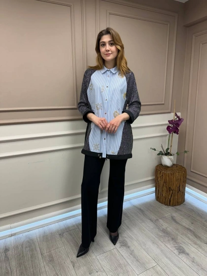 Ghisa 25YGSTNK4820 Mavi Gold Tunik