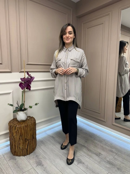 Ghisa 25YGSTNK4871 Taş Çizgili Tunik