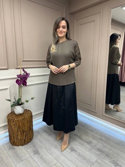 Ghisa 25YGSTNK4899 Vizon Kol Detaylı Tunik