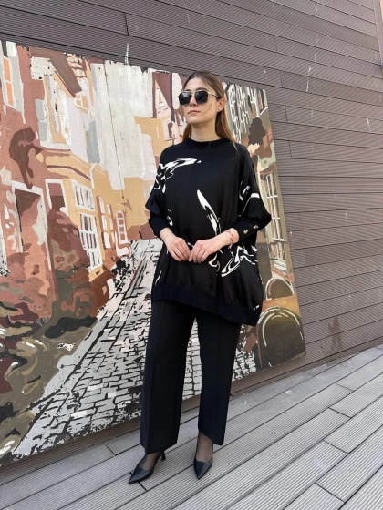 Ghisa 25YÖRTNK4016 Siyah Tunik