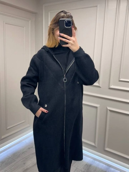 Ghisa 26KGSKBN6549 Siyah Taş Detaylı Angora Kaban