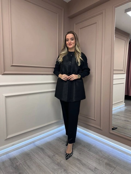 Ghisa 26KGSTKM3199 Siyah Yelekli Takım