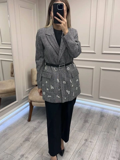 Ghisa 26KGSTKM3284 Siyah Ceketli Takım