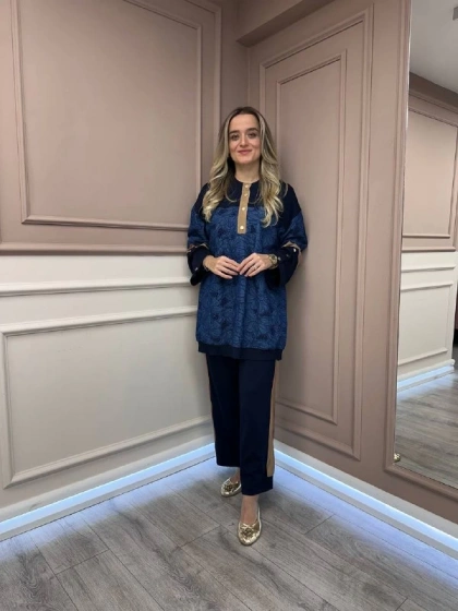 Ghisa 26KGSTKM4025 Orijinal Parça Kumaş Detaylı İkili Takım