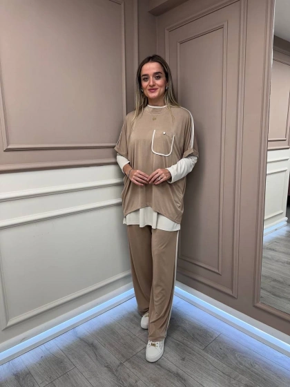 Ghisa 26KGSTKM4094 Camel Üçlü Takım