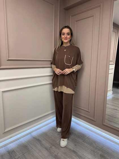 Ghisa 26KGSTKM4094 Kahve Üçlü Takım