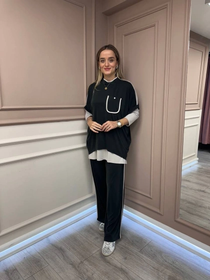 Ghisa 26KGSTKM4094 Siyah Üçlü Takım