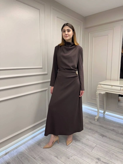 Ghisa 3610E4329 Kahverengi Elbise
