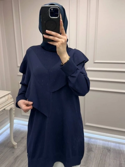 Ghisa 3620T4325 Lacivert Merserize Tunik