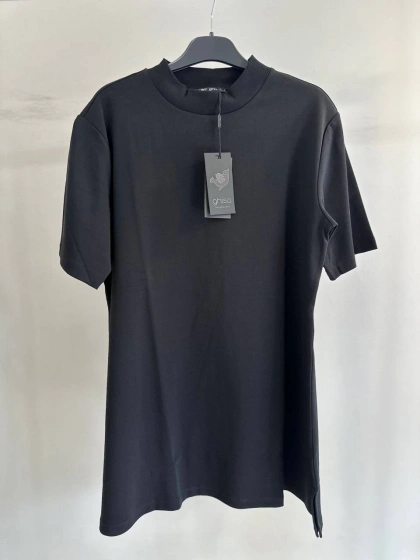 Ghisa 4YTMTNK4478 Siyah Kısa Kollu İç Bluz