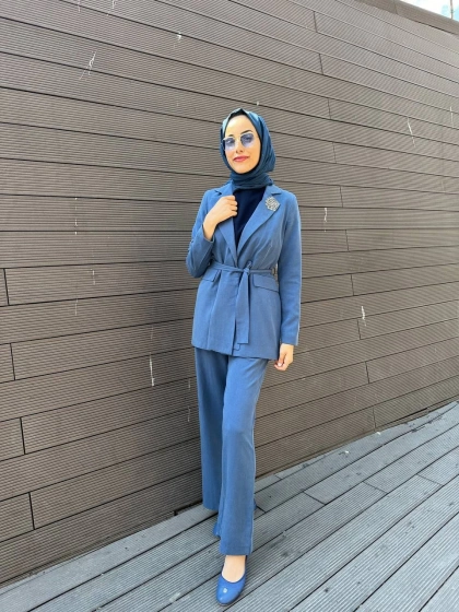 Ghisa 5KGSTKM3902 İndigo Ceketli İkili Takım