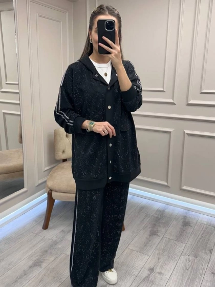 Ghisa KGÇTKM2451 Siyah Taşlı Takım