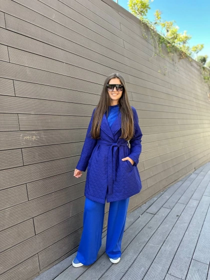 Heddy & Nurcan Çetin 24704 Sax Bağlamalı Kısa Ceket