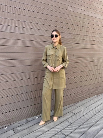 Hilay HLY0125Y101.007 Haki Anita Pantolonlu Takım