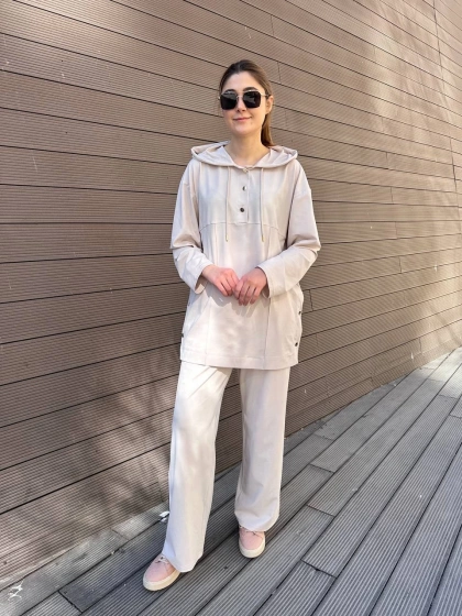 Hilay HLY0125Y101.012 Bej New Stone Pantolonlu Takım