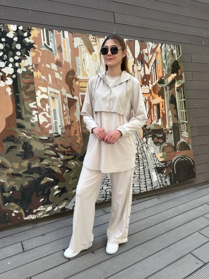 Hilay HLY0125Y101.019 Bej Latina Pantolonlu Takım