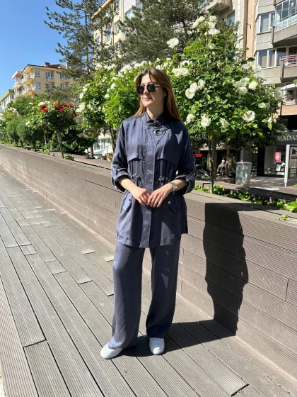 Hilay HLY0125Y101.023 Lacivert Alvin Pantolonlu Takım