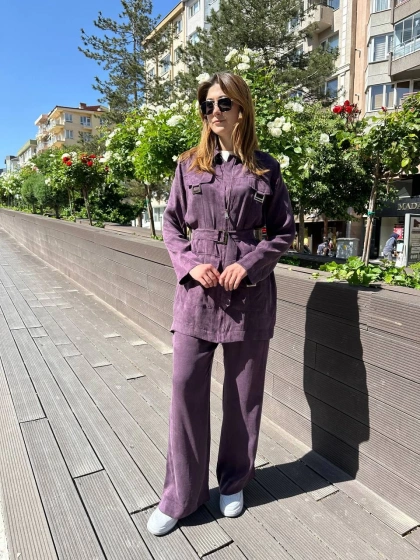 Hilay HLY0125Y101.024 Mürdüm Irıs Pantolonlu Takım