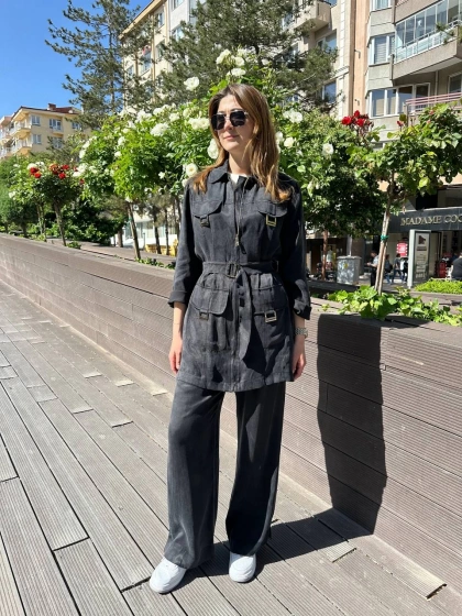 Hilay HLY0125Y101.024 Siyah Irıs Pantolonlu Takım