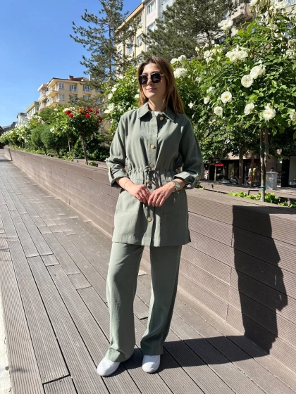 Hilay HLY0125Y101.031 Zümrüt New Adrian Pantolonlu Takım