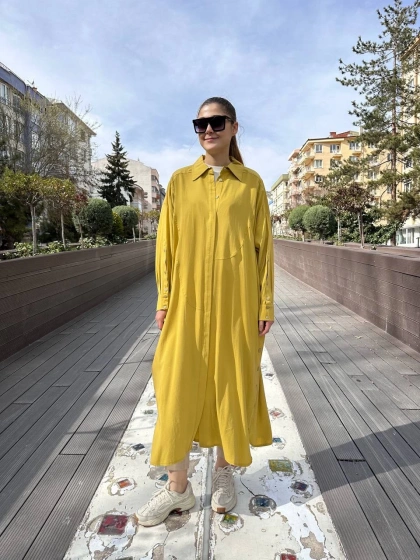 Hilay HLY0125Y104.001 Yağ Yeşili Belis Tunik