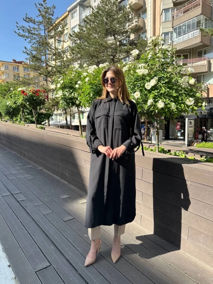 Hilay HLY0125Y104.002 Siyah Hera Tunik