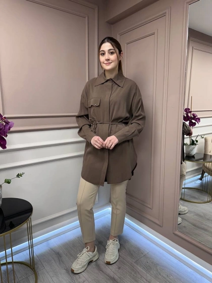 Hilay HLY0125Y108.001 Kahverengi New Tera Gömlek